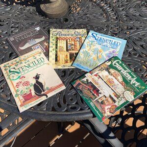 Vintage Stencil Pack – 17 Reusable Stencils & 5 Stencil Books